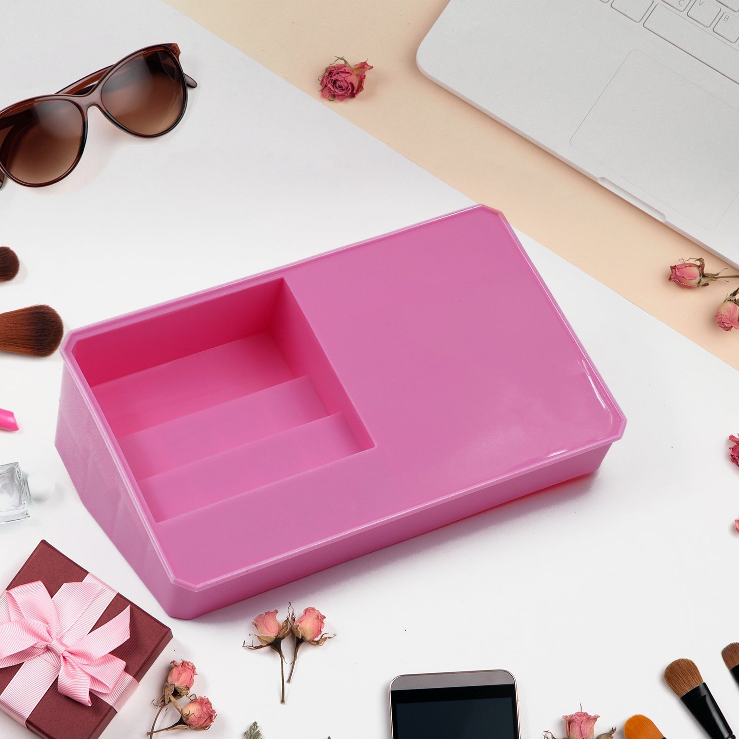 Makeup Organiser Cosmetic Makeup Lipstick Storage Box with Drawer Plastic Case Holder Skin Care Products (1 Pc) Makeup Organiser Cosmetic Makeup Lipstick Storage Box with Drawer Plastic Case Holder Skin Care Products (1 Pc)